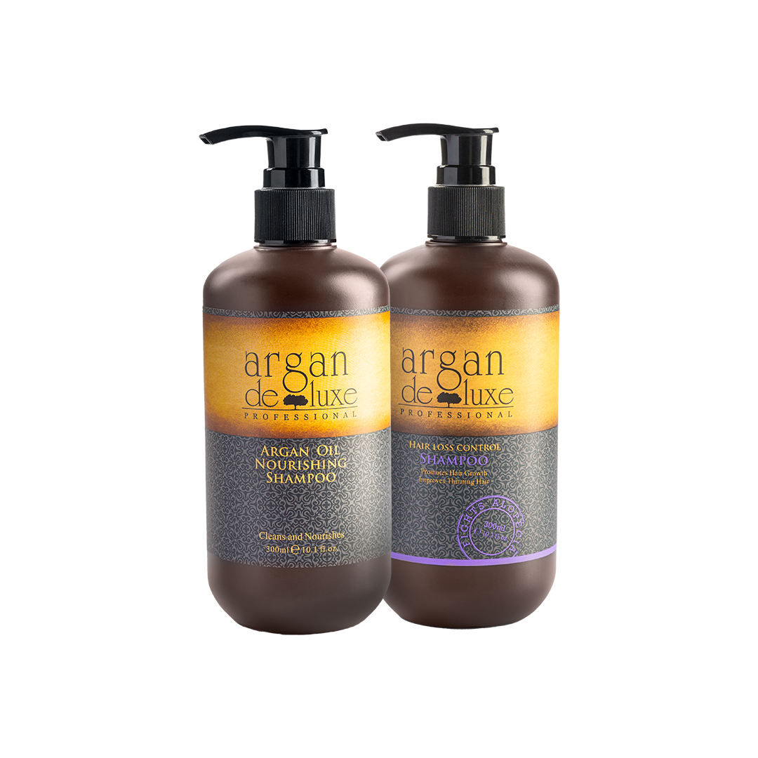 ARGAN OIL NOURISHING SHAMPOO + HAIR LOSS CONTROL SHAMPOO