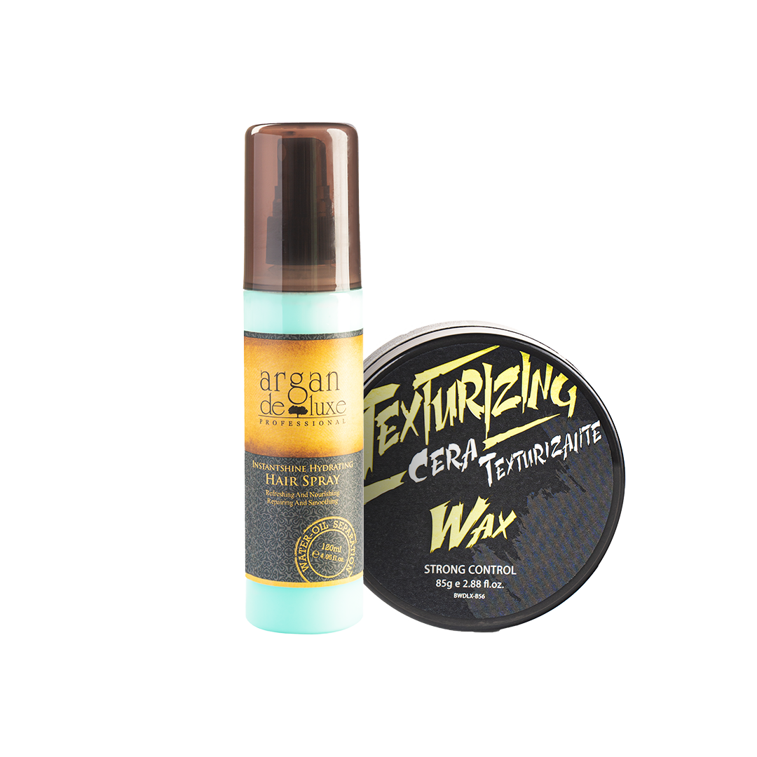 INSTANT SHINE HYDRATING SPRAY + Texturizing Wax Strong Control 85g