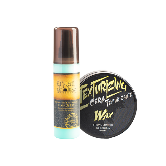 INSTANT SHINE HYDRATING SPRAY + Texturizing Wax Strong Control 85g