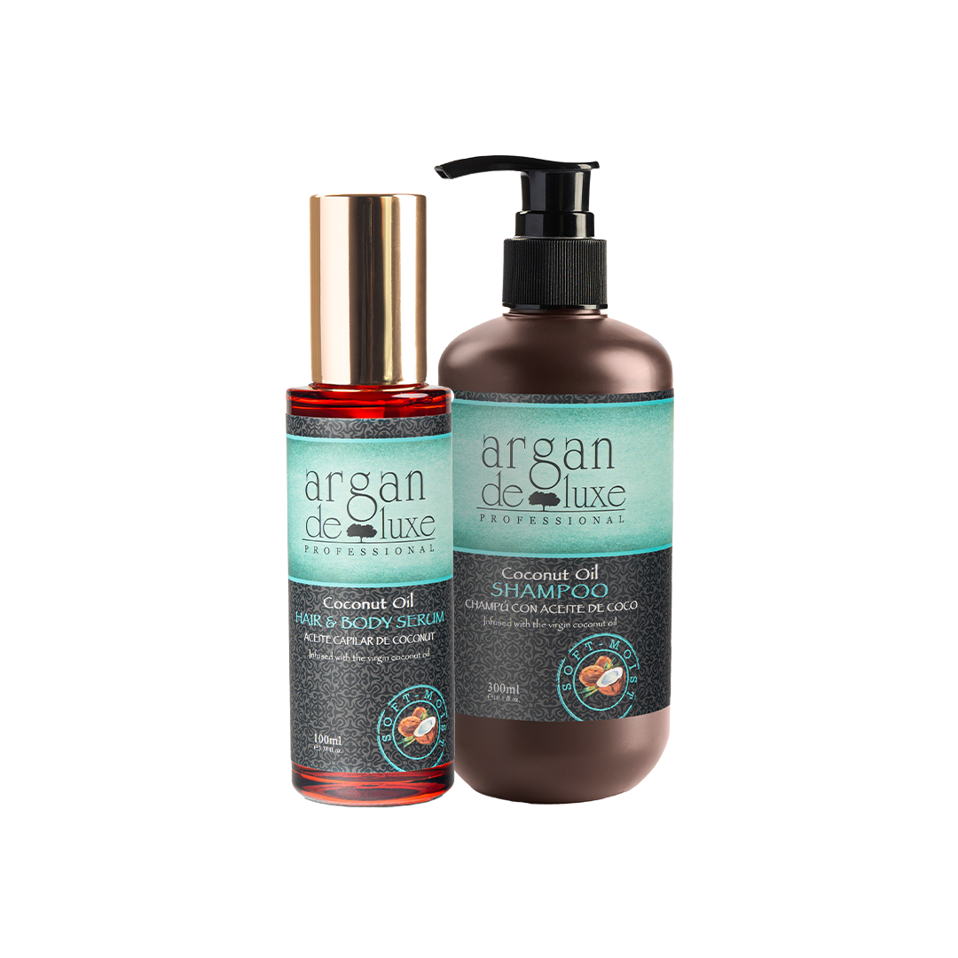 Coconut Oil Hair and Body Serum 100ML + Coconut Oil Shampoo 300ML